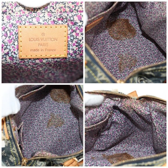 LOUIS VUITTON Monogram Denim Patchwork Speedy 30 Bag Blue M95380 Auth yk19687A - Picture 16 of 16
